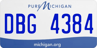 MI license plate DBG4384