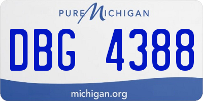 MI license plate DBG4388