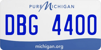 MI license plate DBG4400