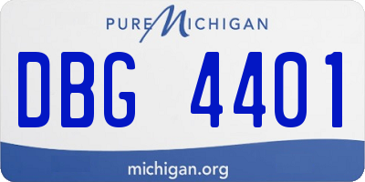 MI license plate DBG4401