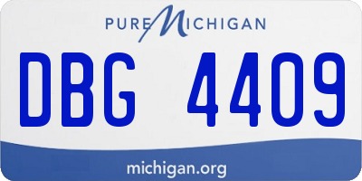 MI license plate DBG4409