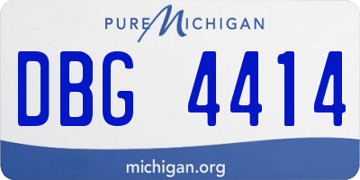MI license plate DBG4414