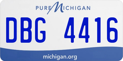 MI license plate DBG4416