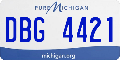 MI license plate DBG4421
