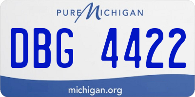 MI license plate DBG4422