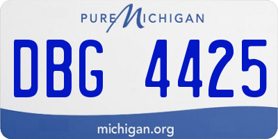 MI license plate DBG4425