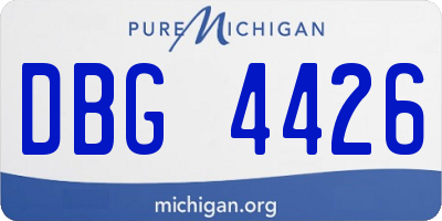 MI license plate DBG4426