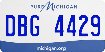 MI license plate DBG4429