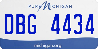 MI license plate DBG4434