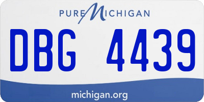 MI license plate DBG4439