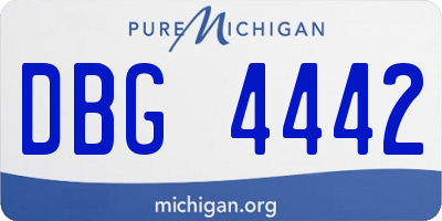 MI license plate DBG4442