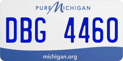 MI license plate DBG4460