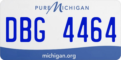 MI license plate DBG4464