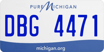 MI license plate DBG4471