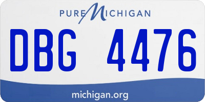 MI license plate DBG4476