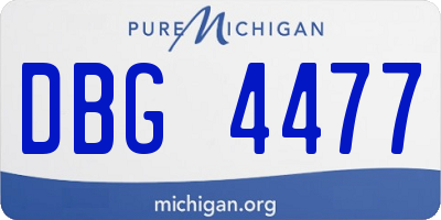 MI license plate DBG4477