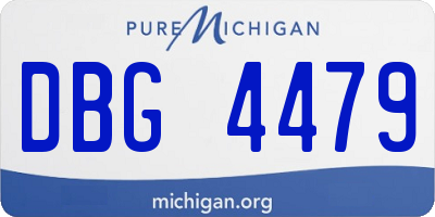 MI license plate DBG4479