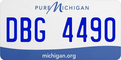 MI license plate DBG4490