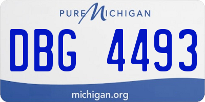 MI license plate DBG4493