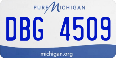 MI license plate DBG4509