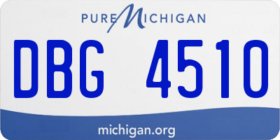 MI license plate DBG4510