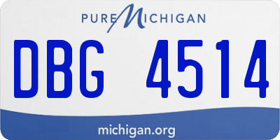 MI license plate DBG4514