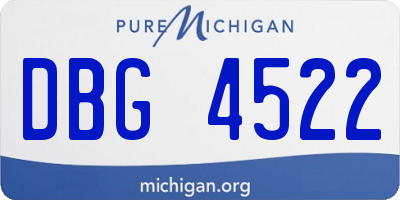 MI license plate DBG4522