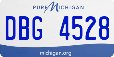 MI license plate DBG4528