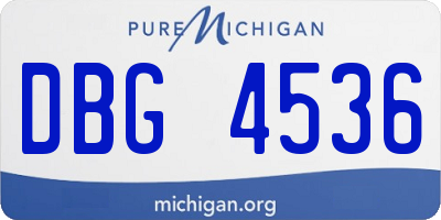 MI license plate DBG4536
