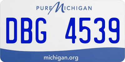 MI license plate DBG4539