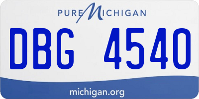 MI license plate DBG4540