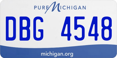 MI license plate DBG4548