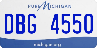 MI license plate DBG4550