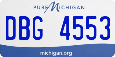 MI license plate DBG4553