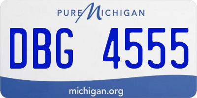 MI license plate DBG4555