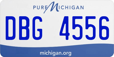 MI license plate DBG4556