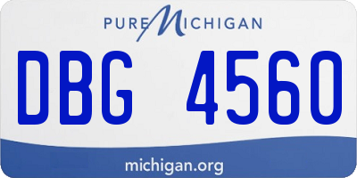 MI license plate DBG4560