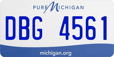 MI license plate DBG4561