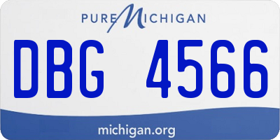 MI license plate DBG4566
