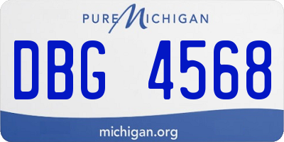 MI license plate DBG4568