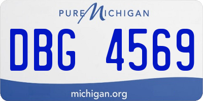 MI license plate DBG4569