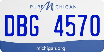 MI license plate DBG4570