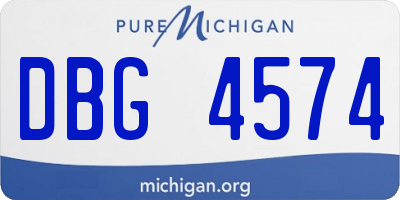 MI license plate DBG4574