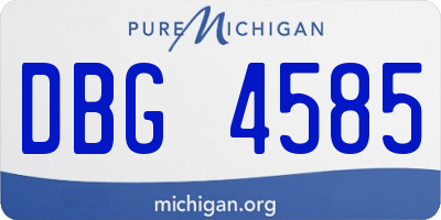 MI license plate DBG4585