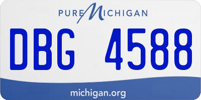 MI license plate DBG4588
