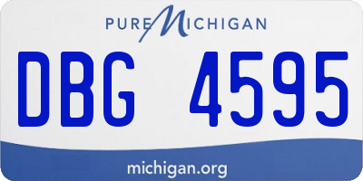 MI license plate DBG4595