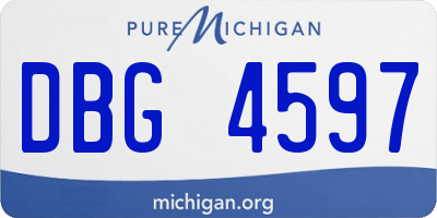 MI license plate DBG4597