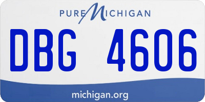 MI license plate DBG4606