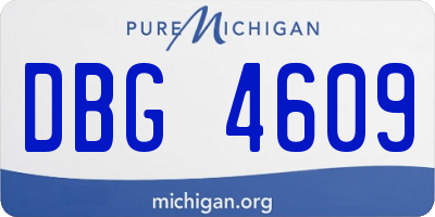 MI license plate DBG4609