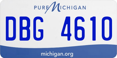 MI license plate DBG4610